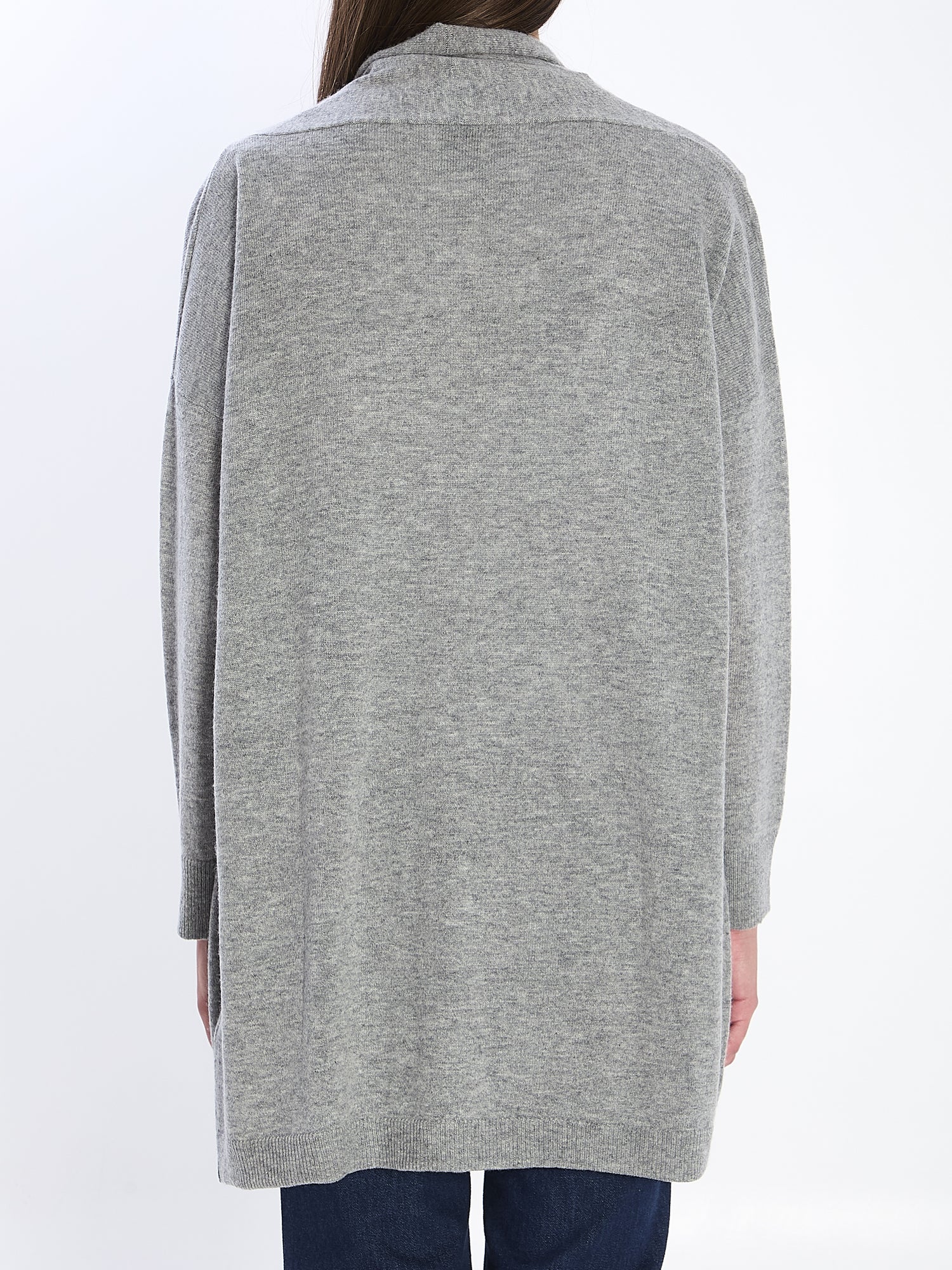 ALLUDE M open cardigan in virgin wool and cashmere 