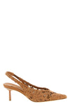 chantilly macramé cotton lace slingbacks