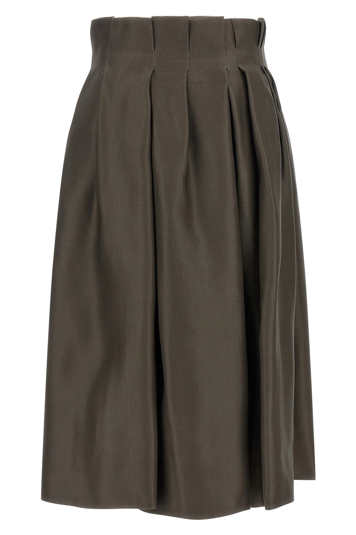 the midi skirt khaite astrid defines a new proportion through a rigorous sarto