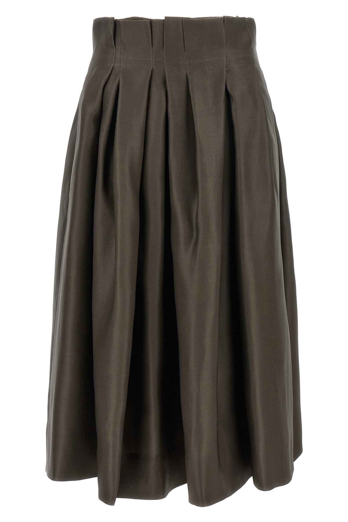the midi skirt khaite astrid defines a new proportion through a rigorous sarto