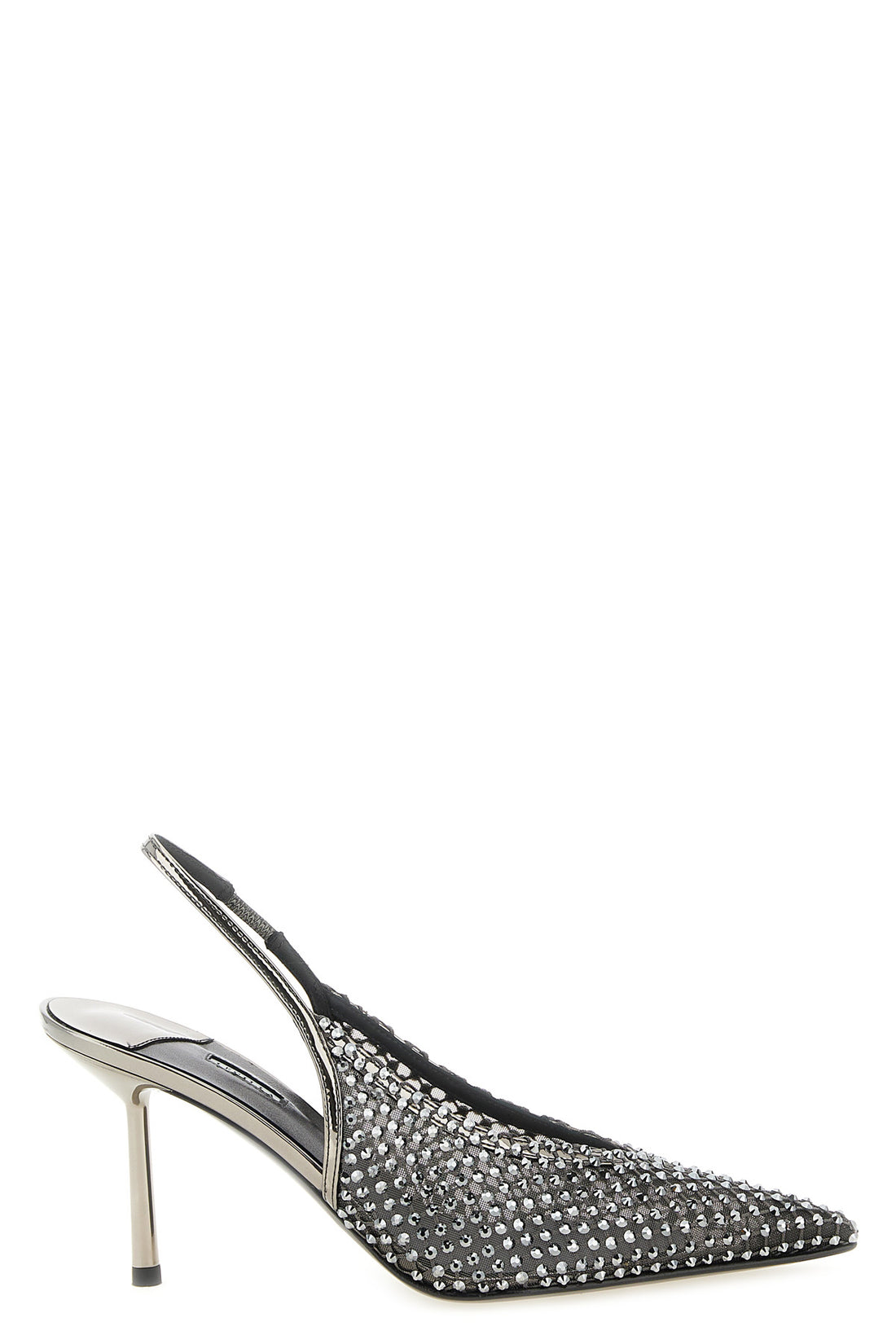 LE SILLA 36 gilda semi-transparent mesh slingbacks