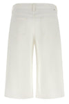 the whole lot zip twist fray denim bermuda shorts in semi-rigid totally innoc