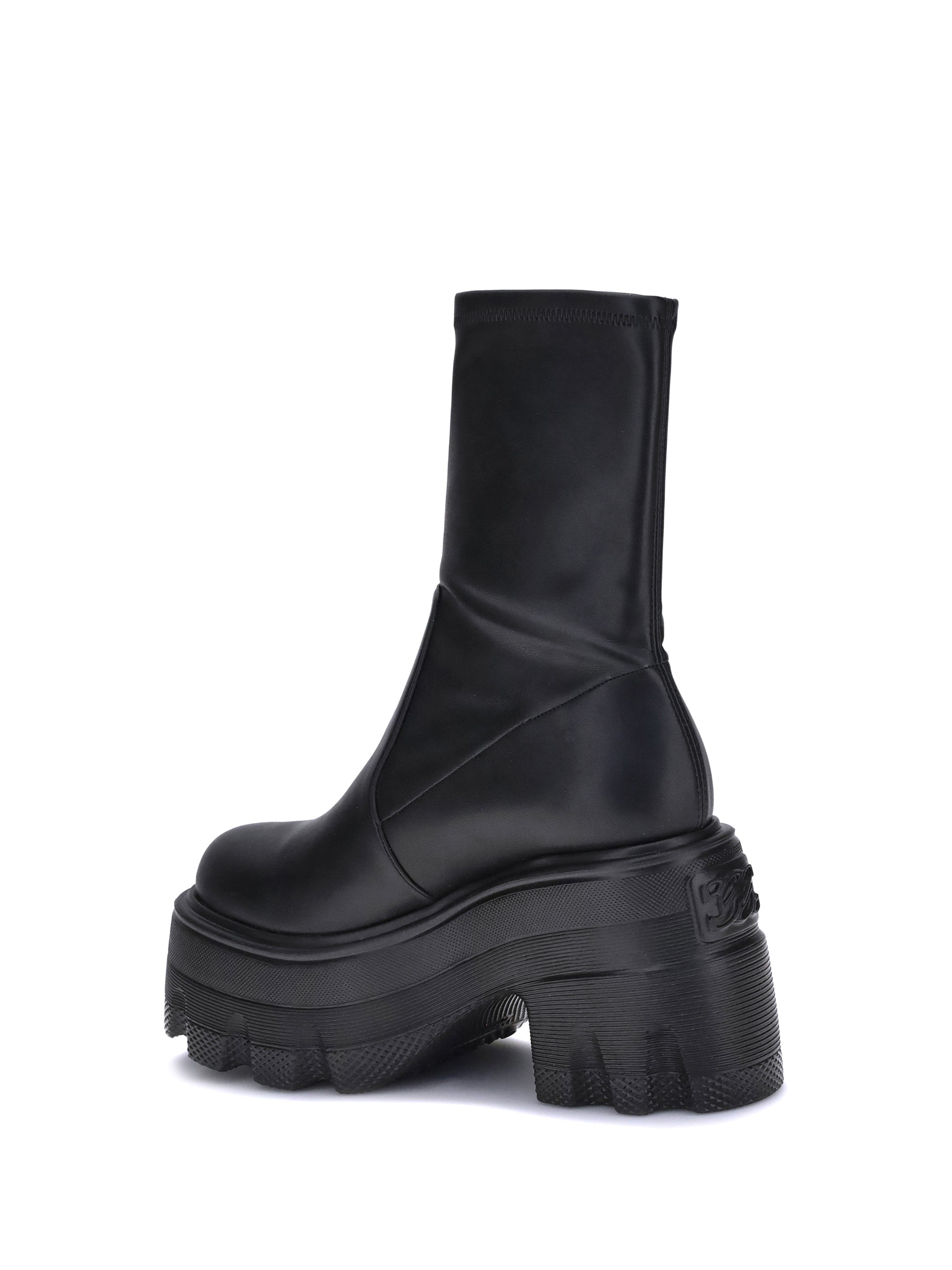 faux leather ankle boots