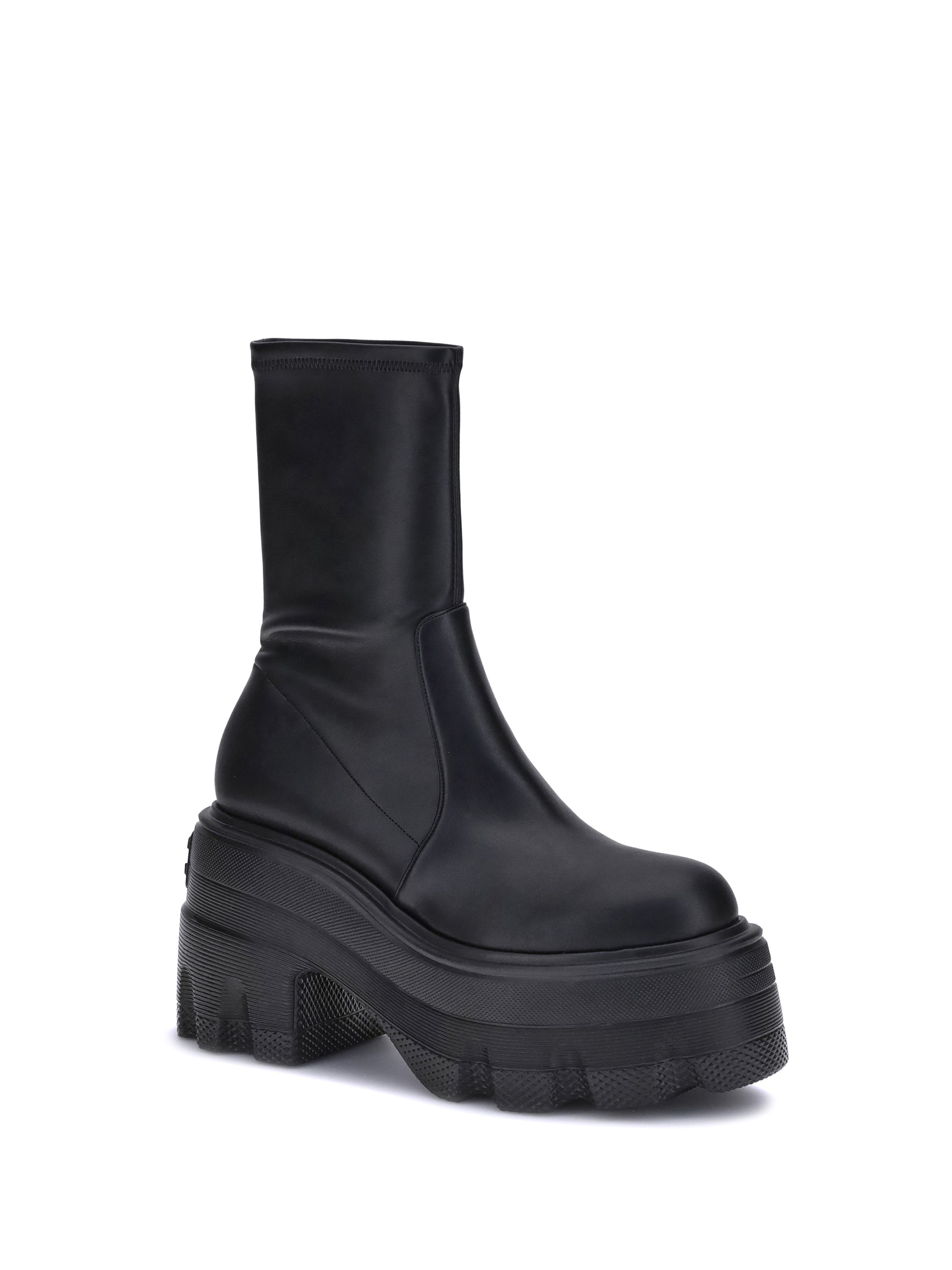 faux leather ankle boots