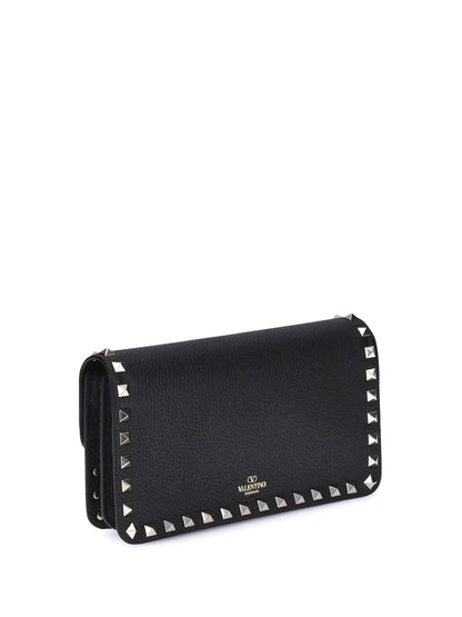 rockstud pochette with chain