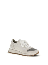 BRUNELLO CUCINELLI 38 precious toe sneakers in suede and techno fabric
