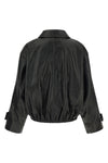 the rohe leather blouson redefines outerwear through a sculptural and voluminous