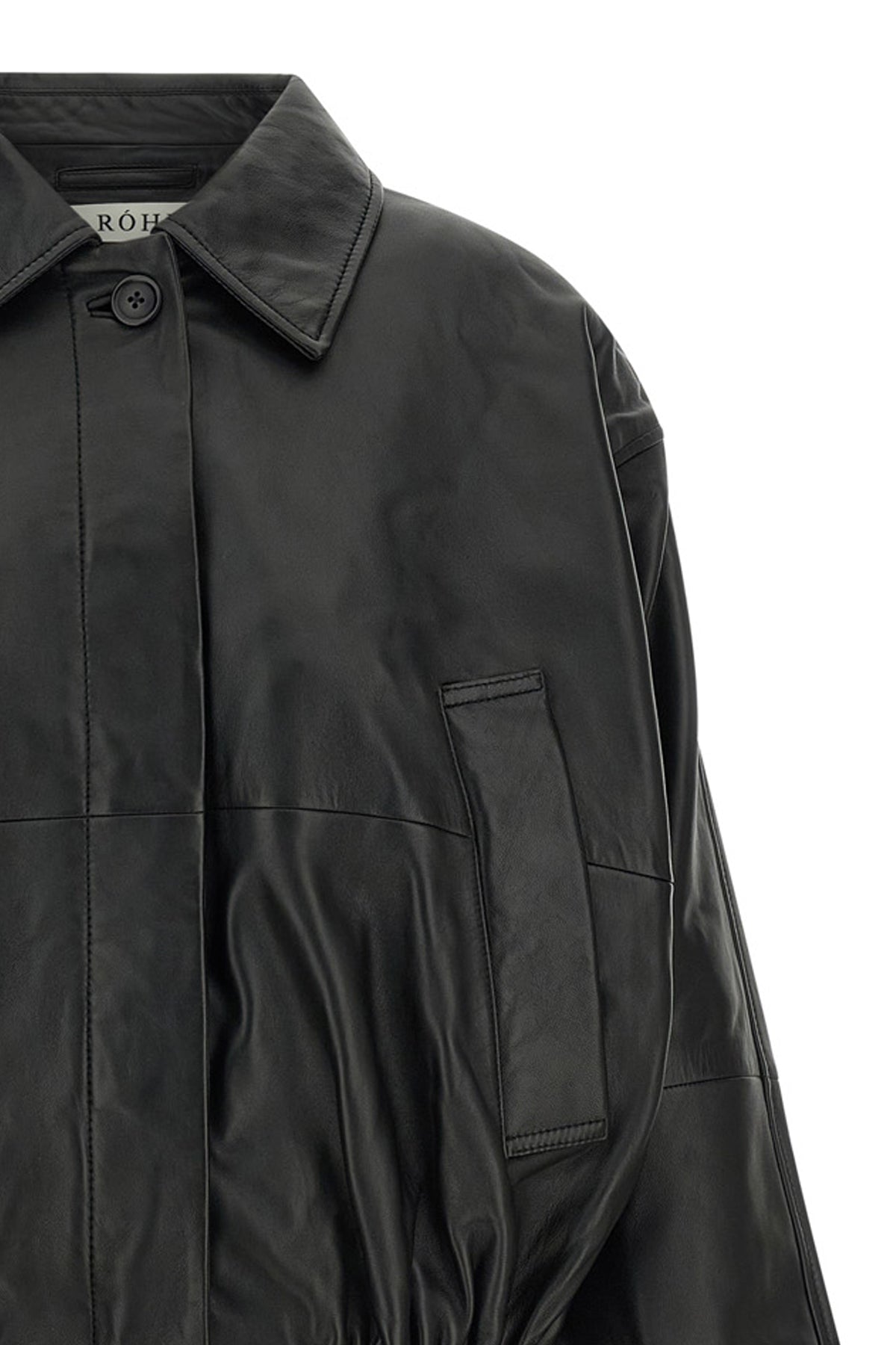 the rohe leather blouson redefines outerwear through a sculptural and voluminous