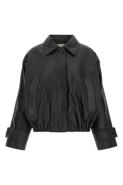 the rohe leather blouson redefines outerwear through a sculptural and voluminous