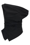 the rohe top redefines modern tailoring through an asymmetrical silhouette of gr