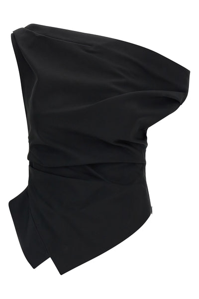 the rohe top redefines modern tailoring through an asymmetrical silhouette of gr