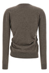 the rohe twisted ballet cardigan redefines knitwear through a precise asymmetric