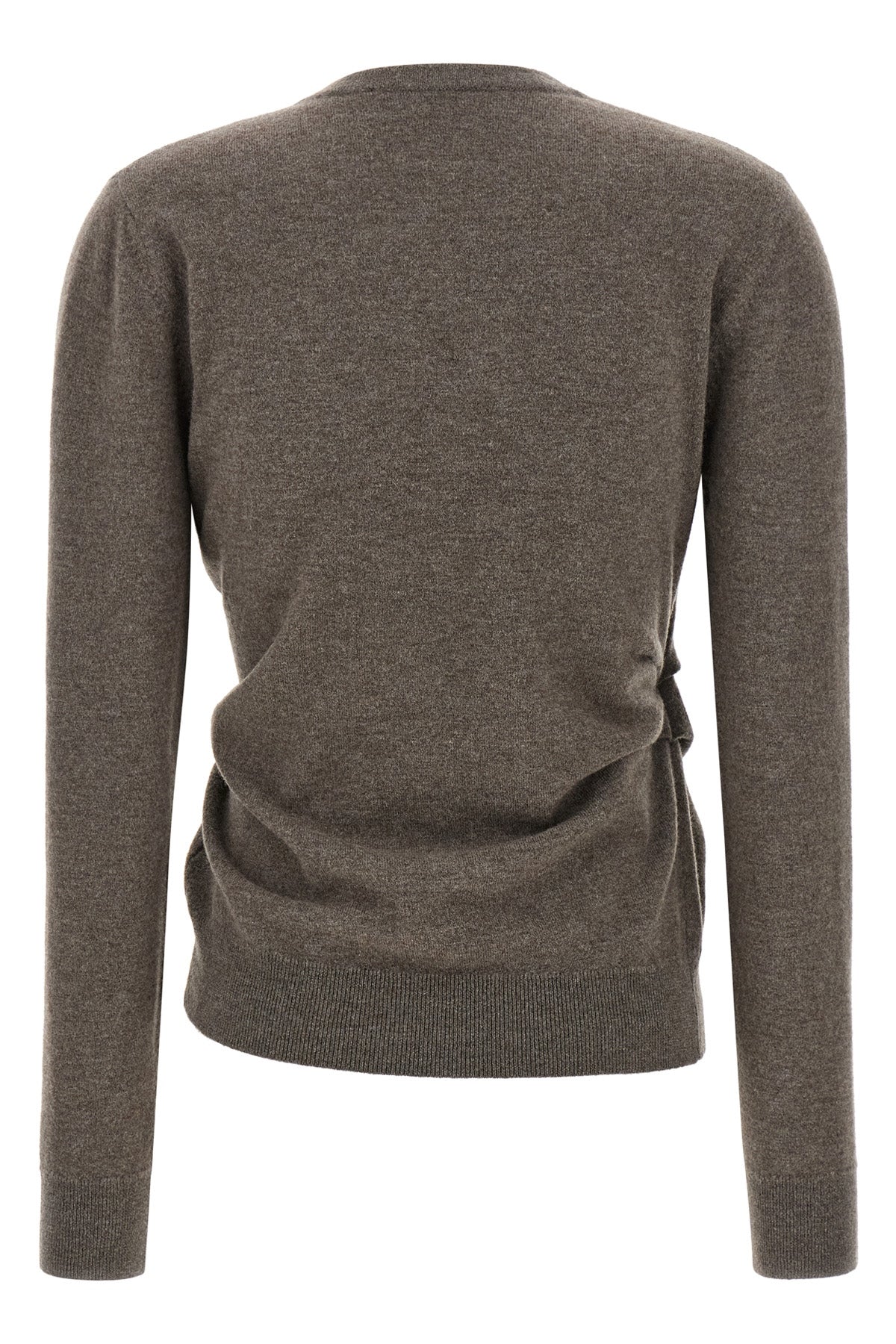 the rohe twisted ballet cardigan redefines knitwear through a precise asymmetric