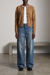 the róhe cardigan is distinguished by a tailored knitted construction