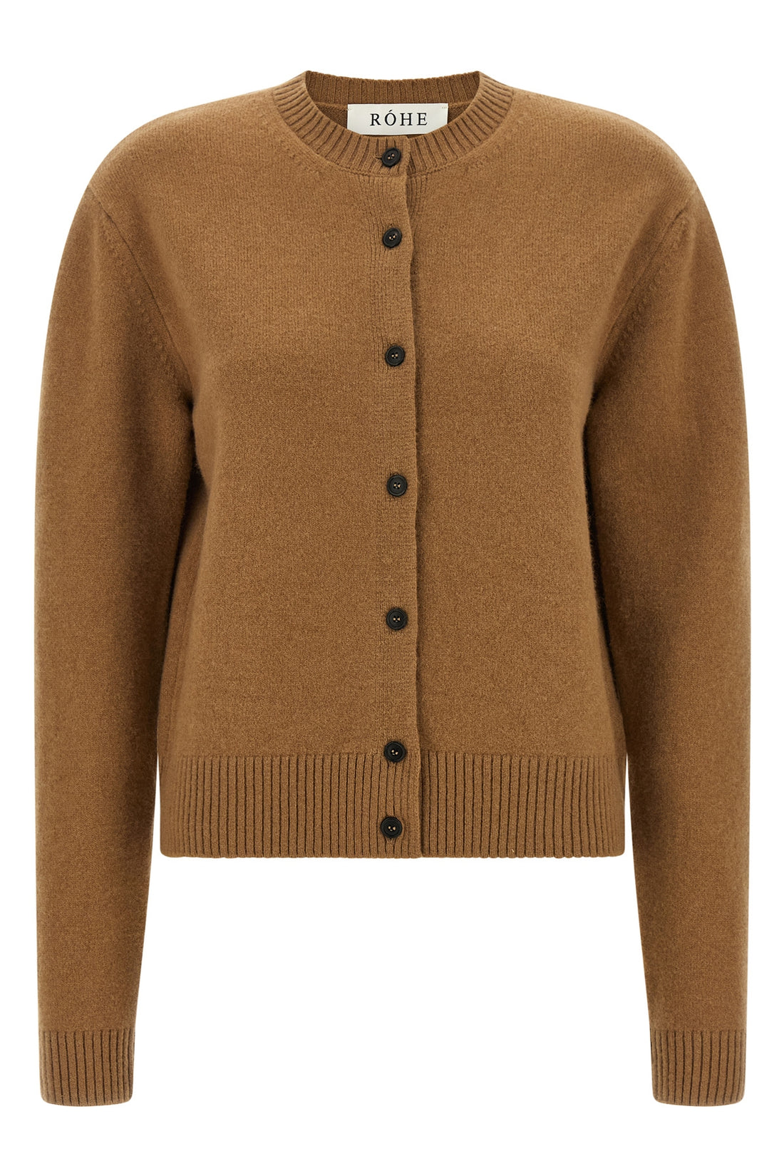 ROHE 34 the róhe cardigan is distinguished by a tailored knitted construction