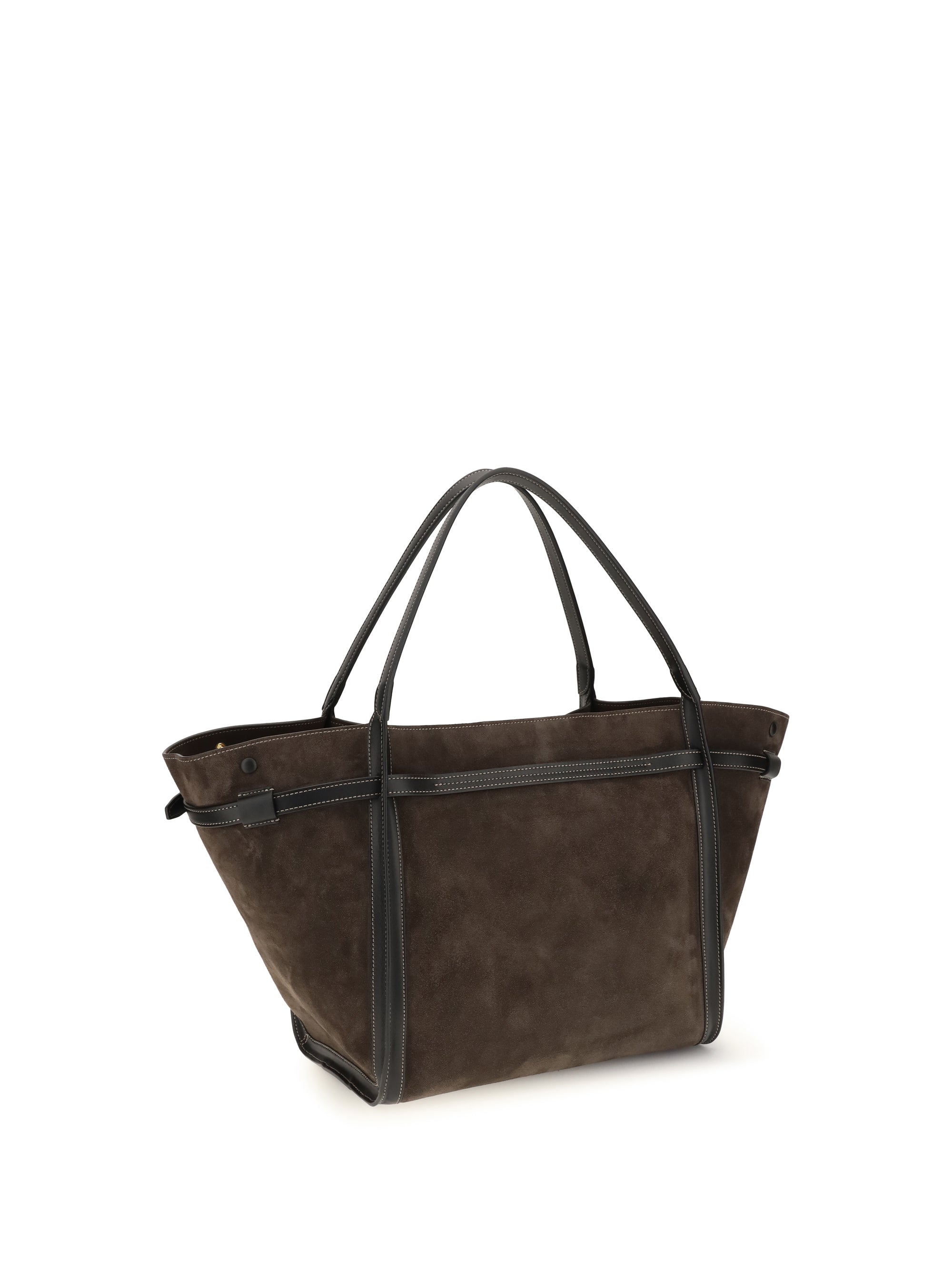 suede tote bag