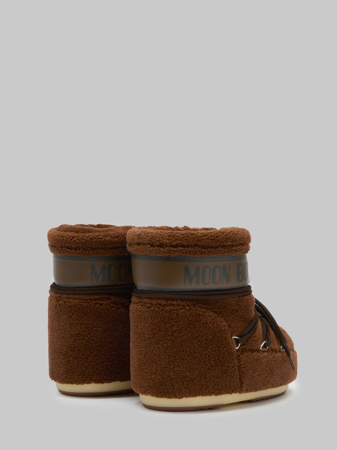 MOON BOOT 36-38 brown teddy icon low boots