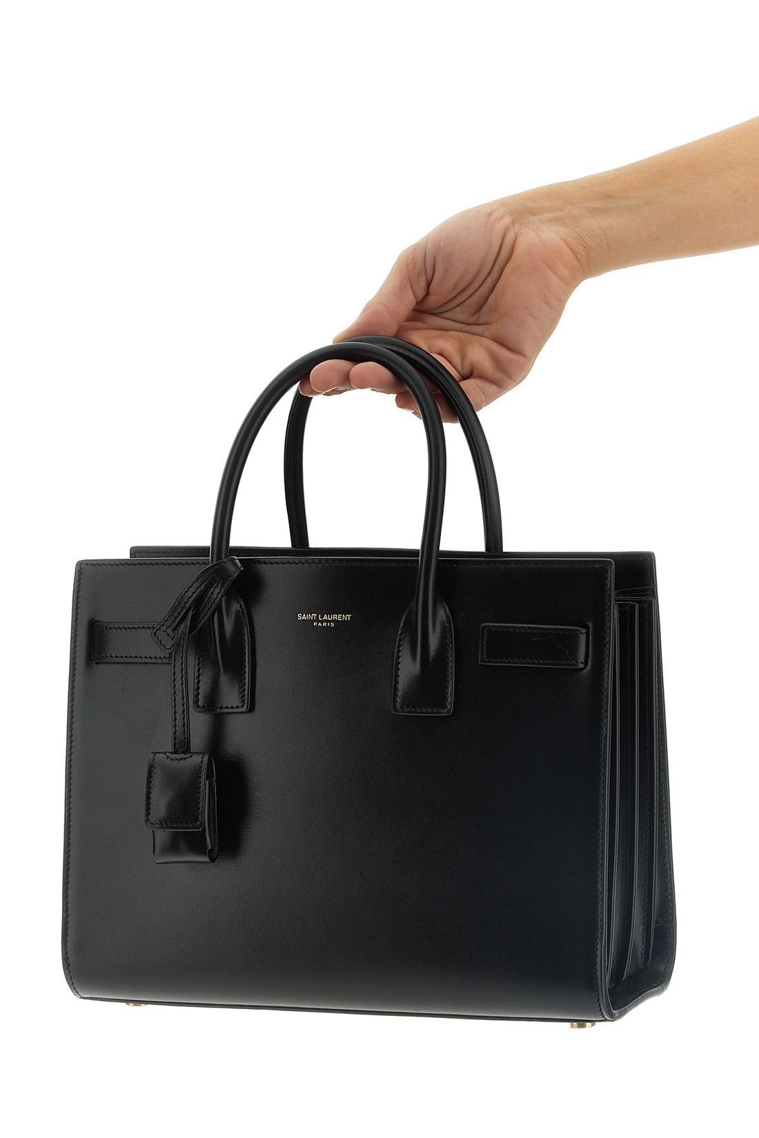 SAINT LAURENT OS baby sac de jour leather handbag