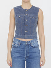 ALEXANDER WANG 8 vest in denim trompe-l&