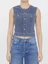ALEXANDER WANG 8 vest in denim trompe-l&