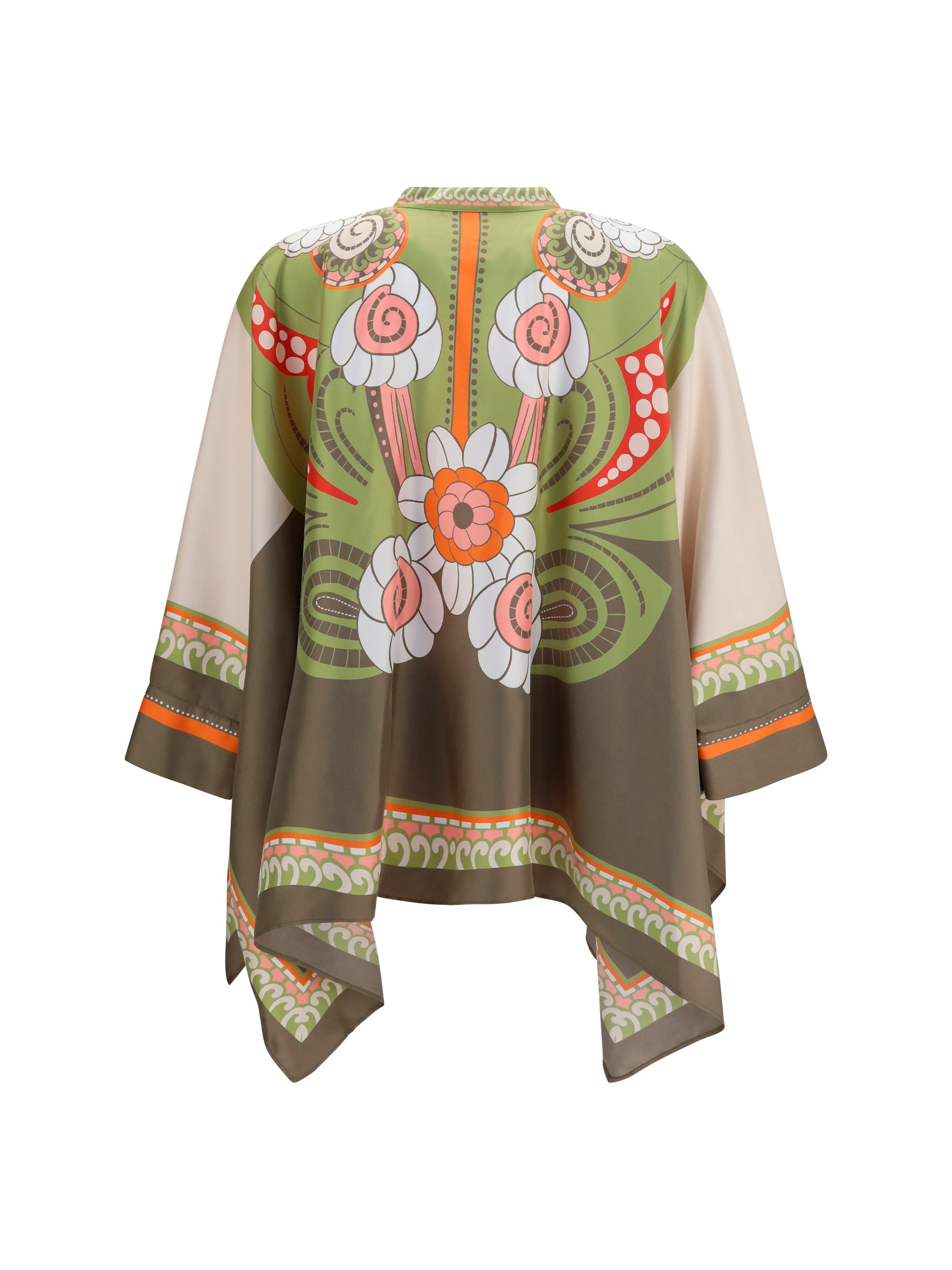 printed silk scarf shirt
