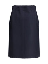 PRADA 40 chevron wool midi skirt