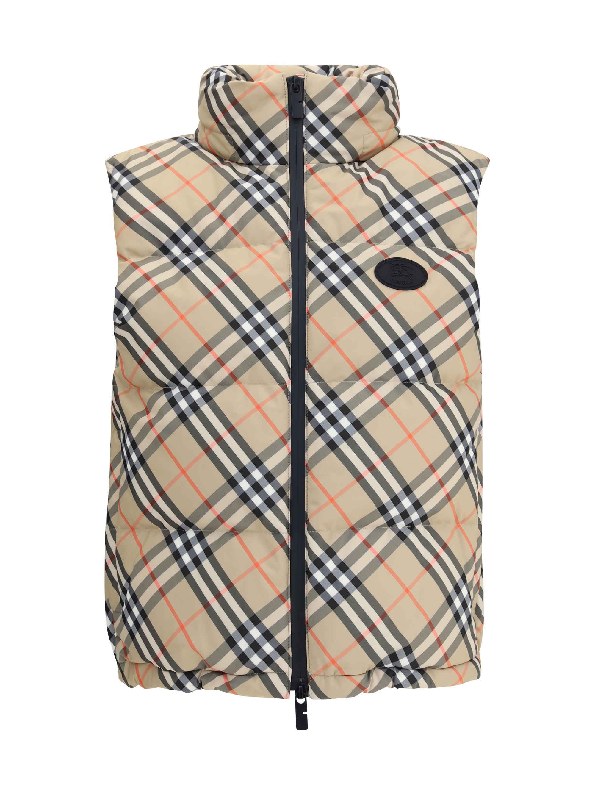 BURBERRY L check vest down jacket