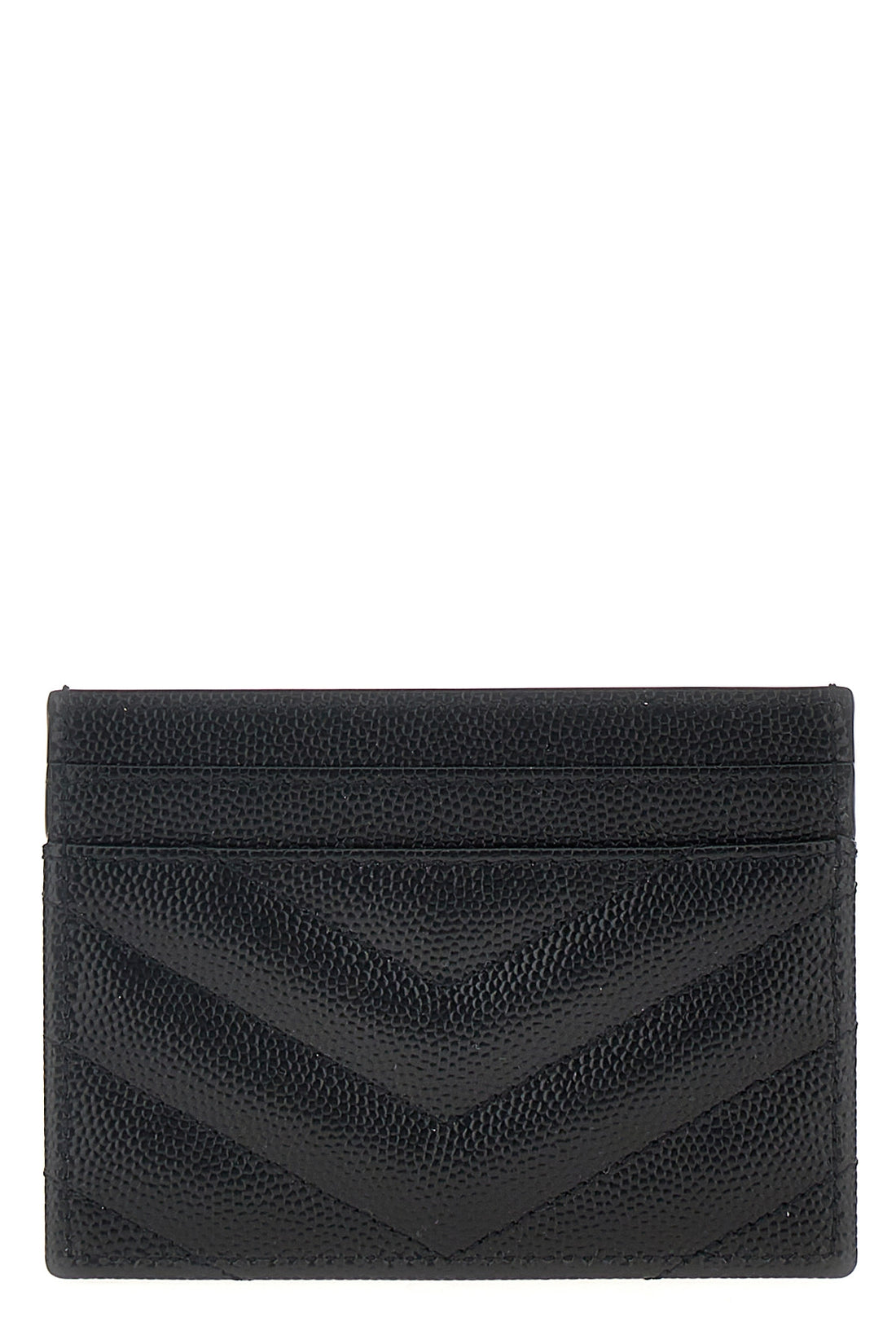 SAINT LAURENT OS saint laurent grainy matelassé leather card holder