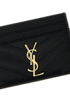 saint laurent grainy matelassé leather card holder