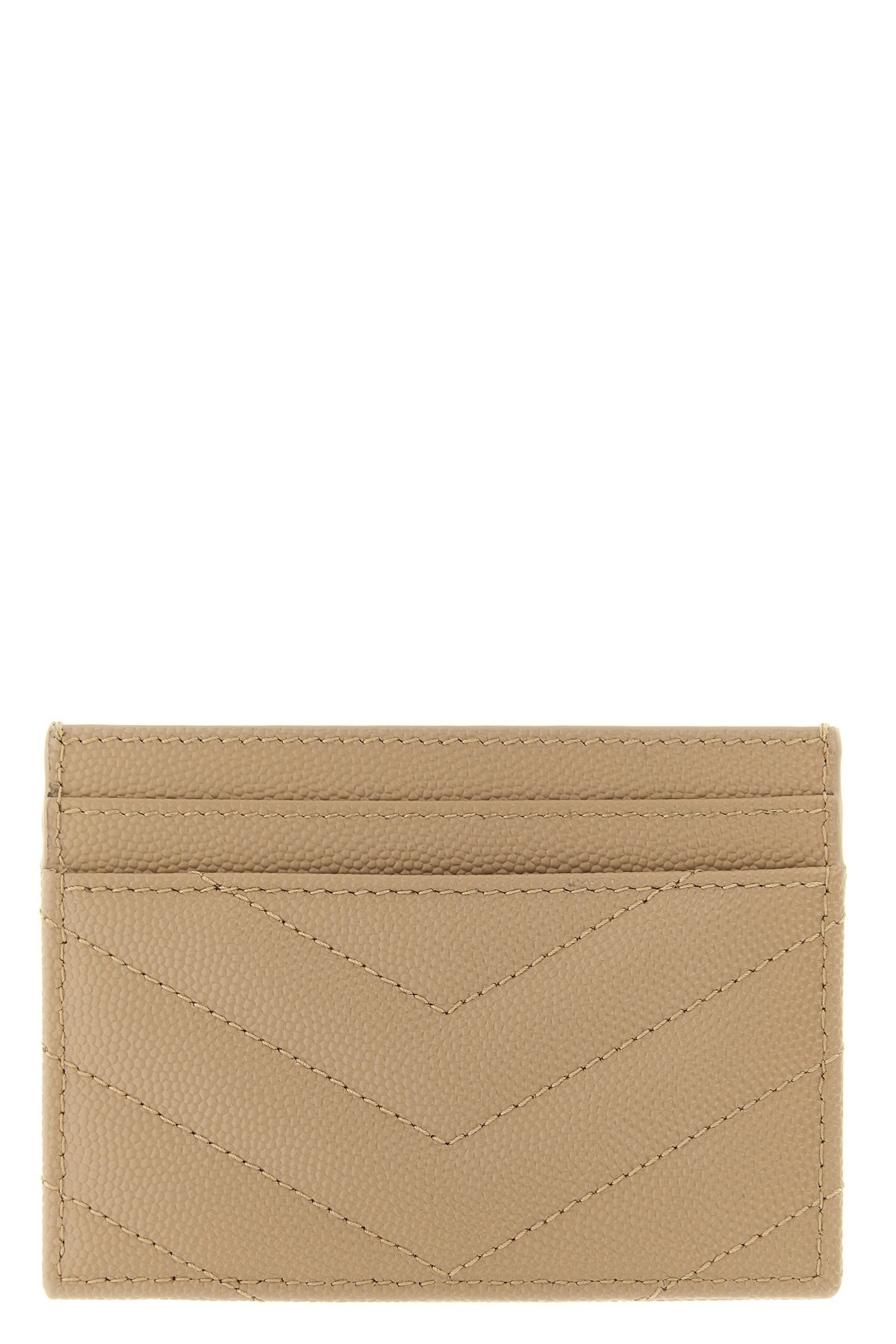 quilted metal-free tanned matelassé leather card holder