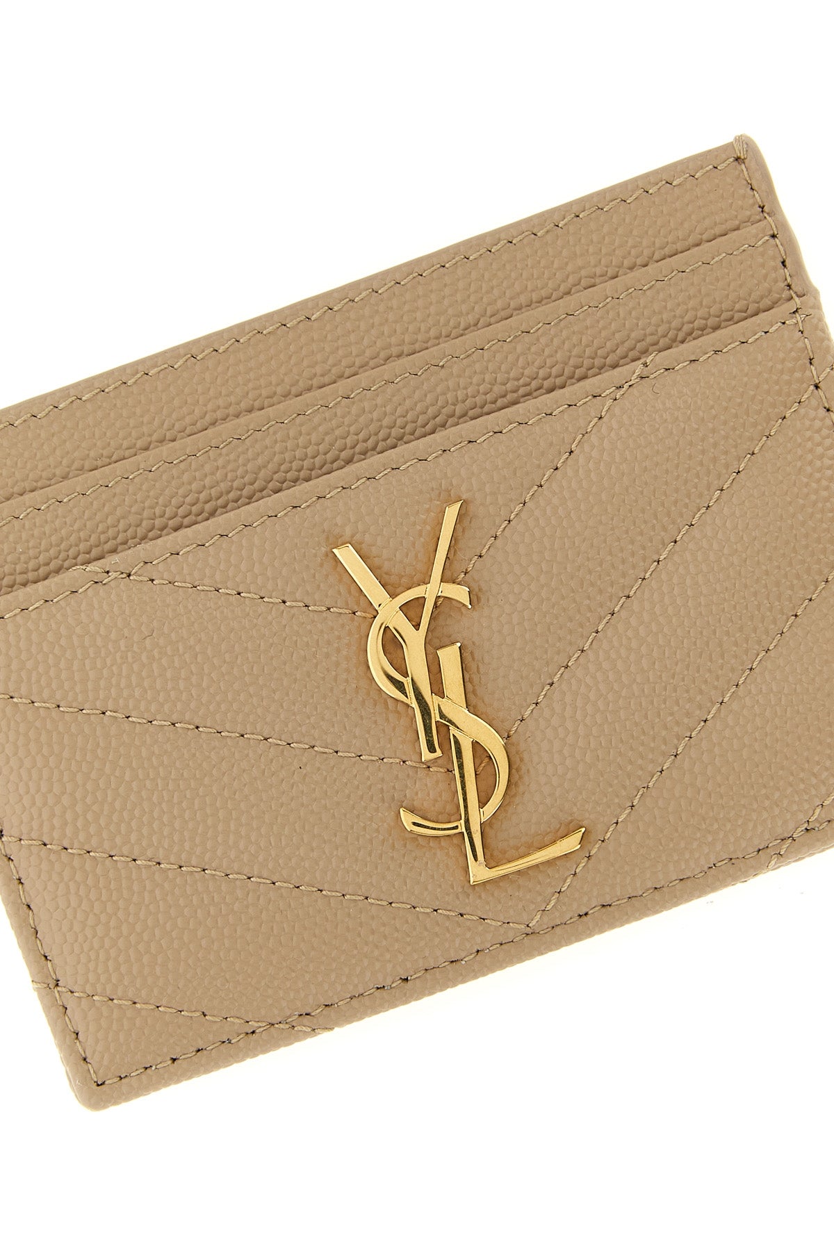 quilted metal-free tanned matelassé leather card holder