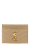 quilted metal-free tanned matelassé leather card holder