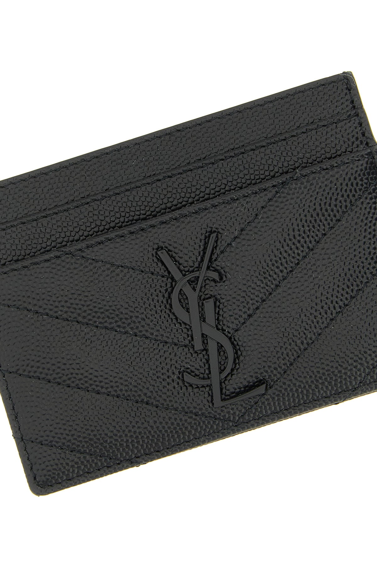 matelassé leather card holder