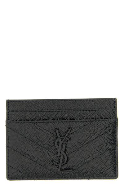 matelassé leather card holder