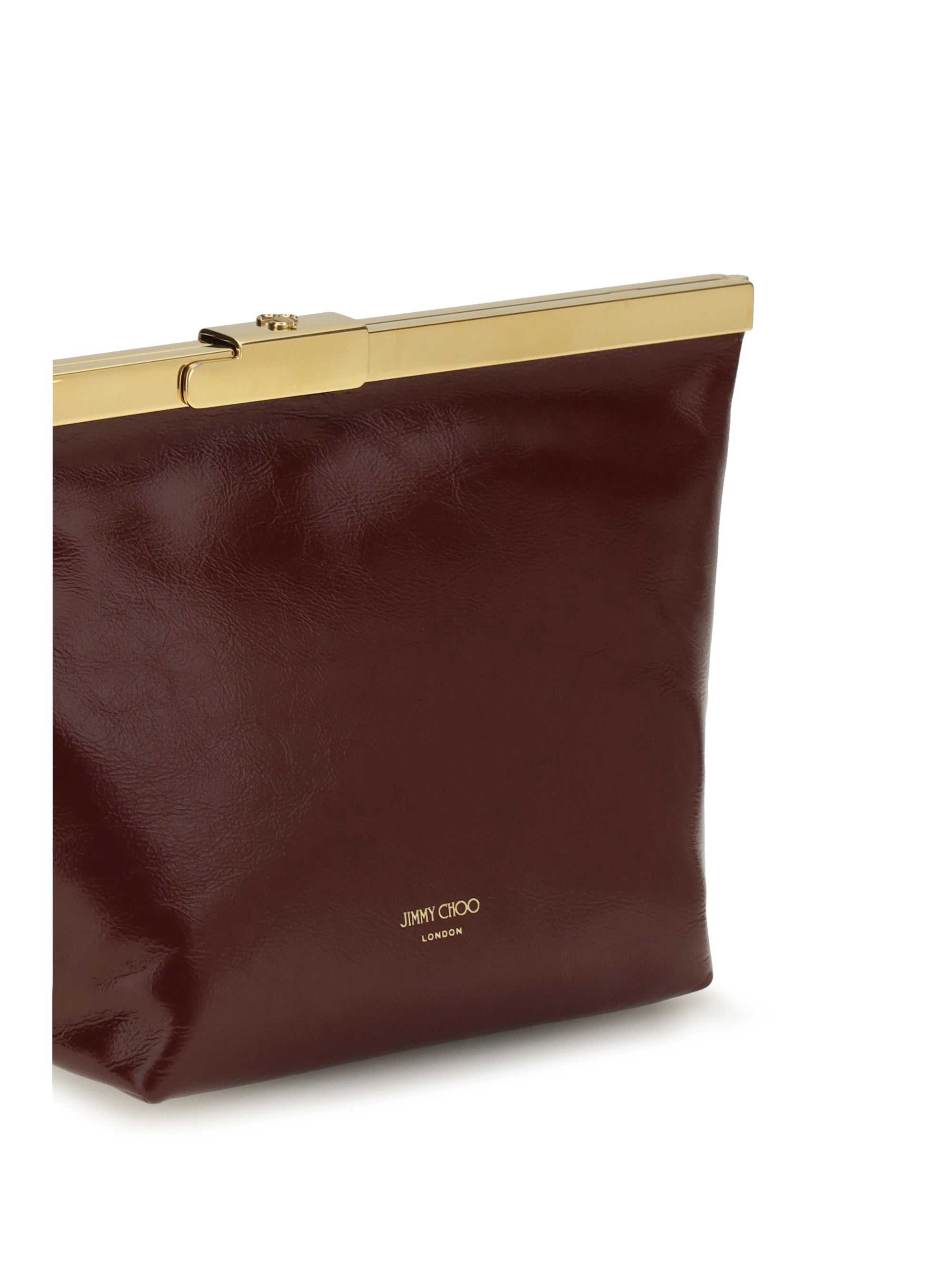 ganache leather biker clutch