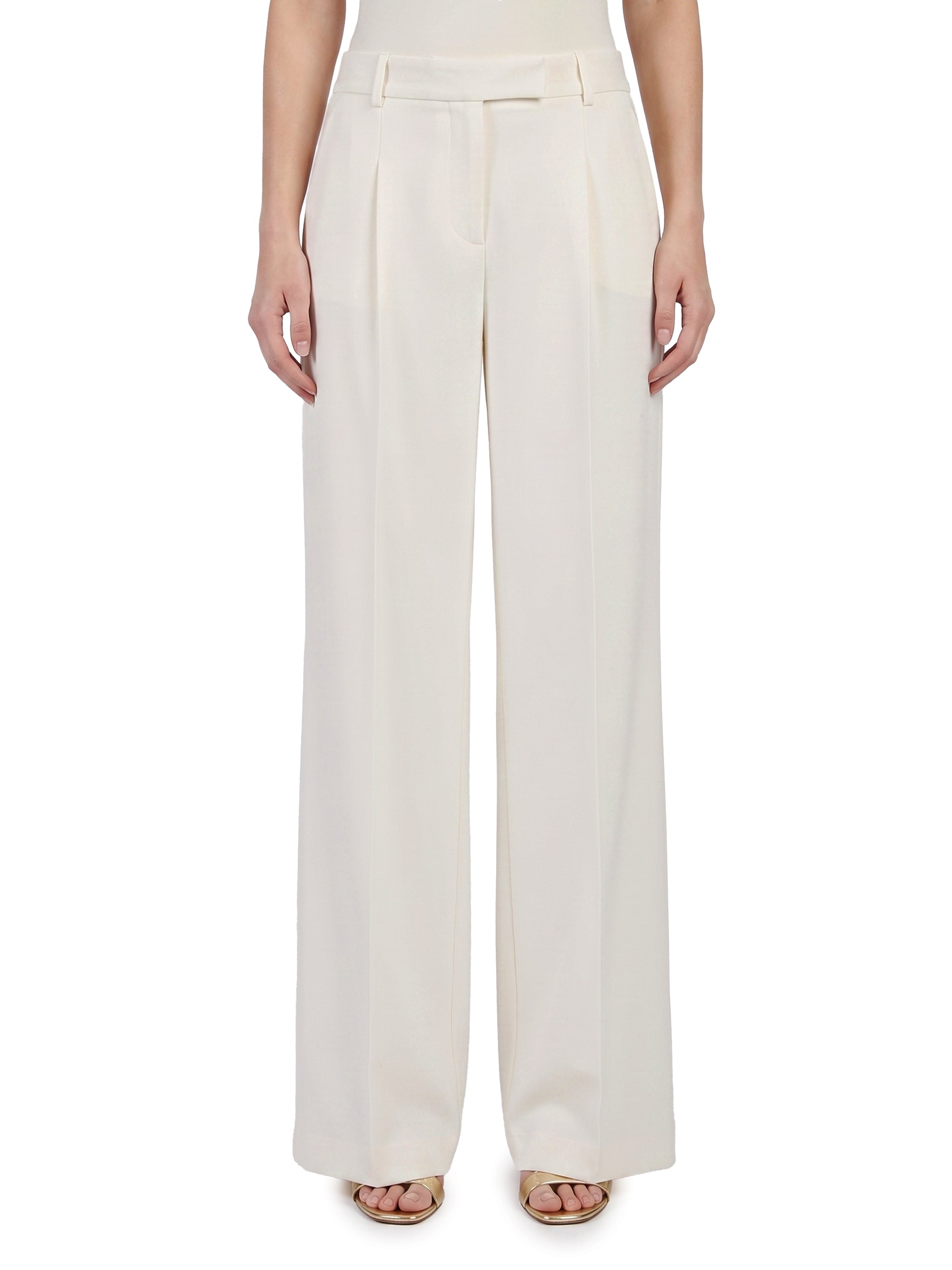 wide-leg cady trousers