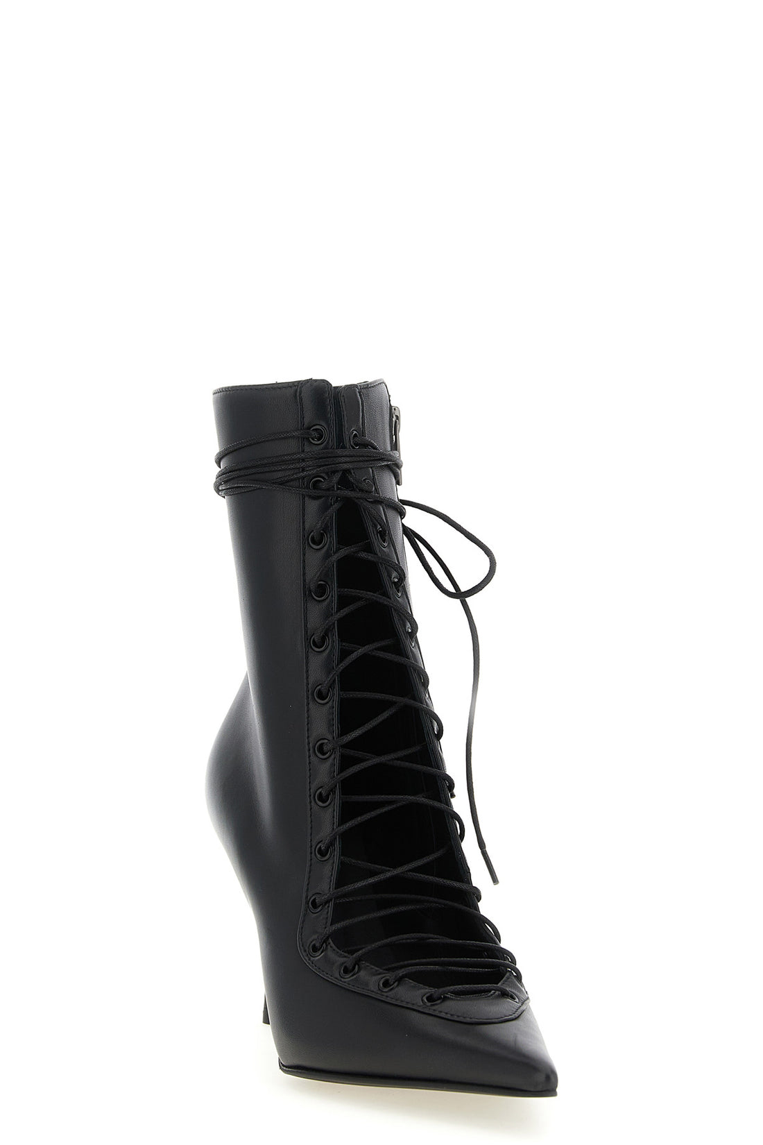 LE SILLA 37 le silla colette ankle boots in soft black lambskin defines a tapered and rigoro
