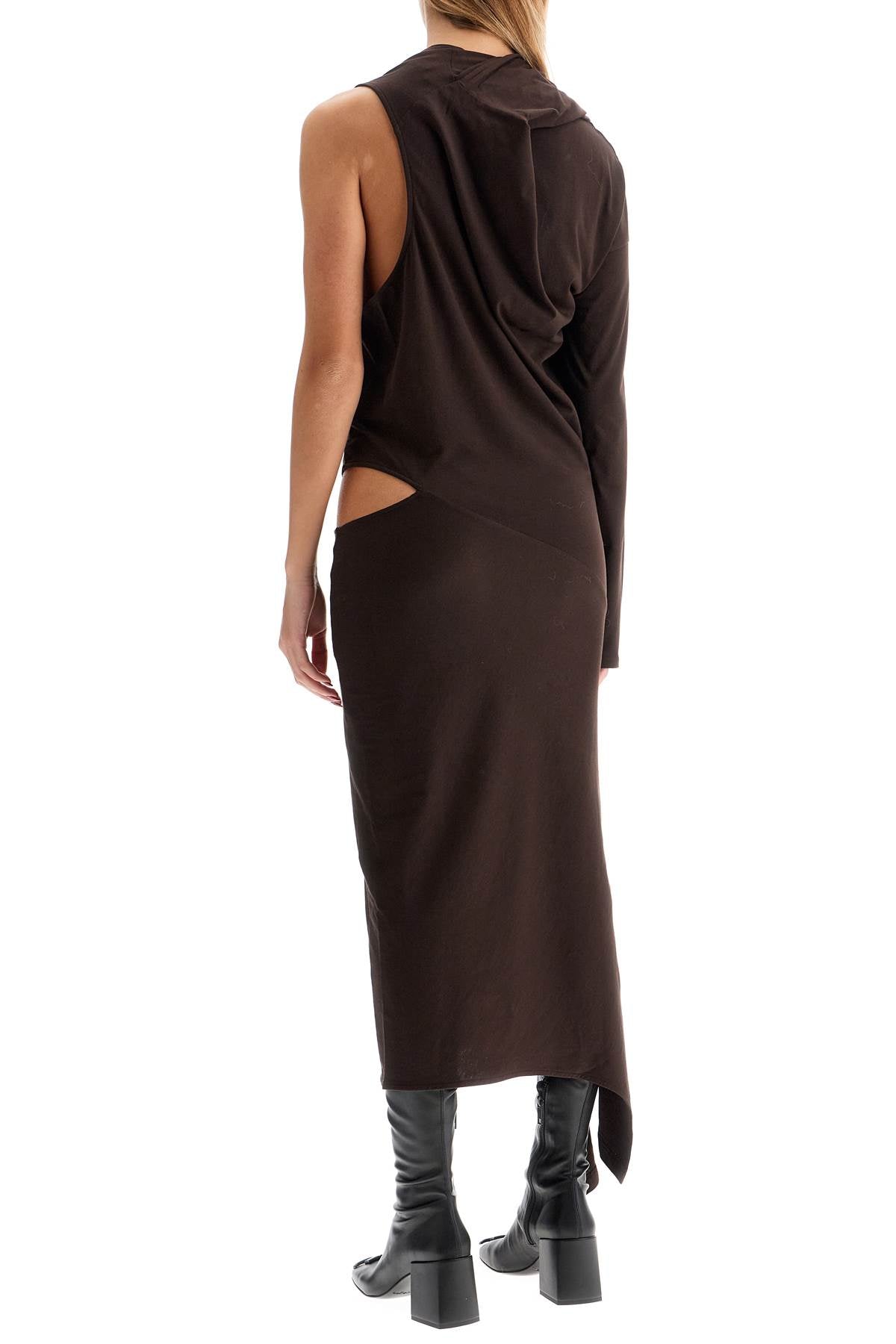 asymmetric cotton jersey dress in 9