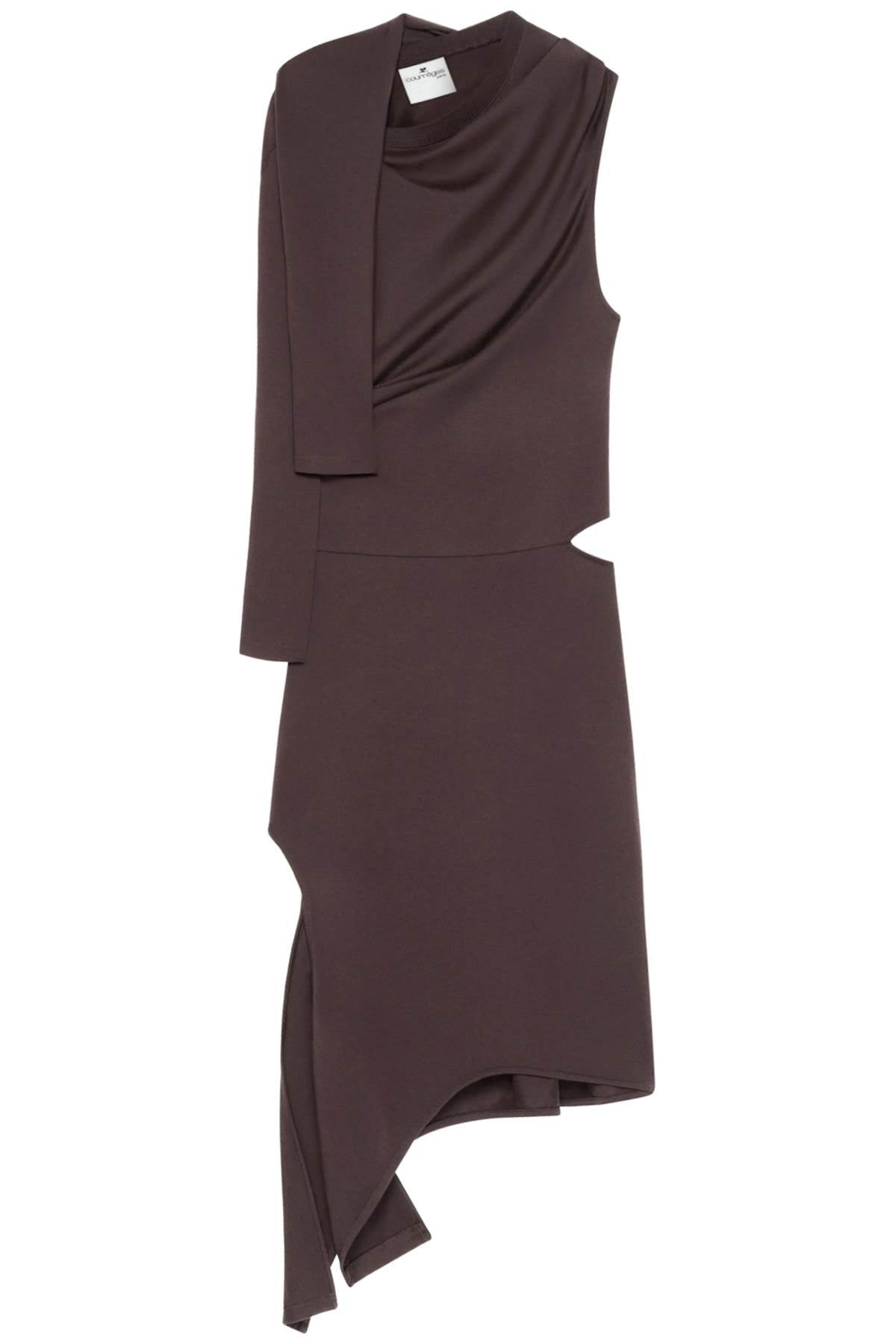 asymmetric cotton jersey dress in 9