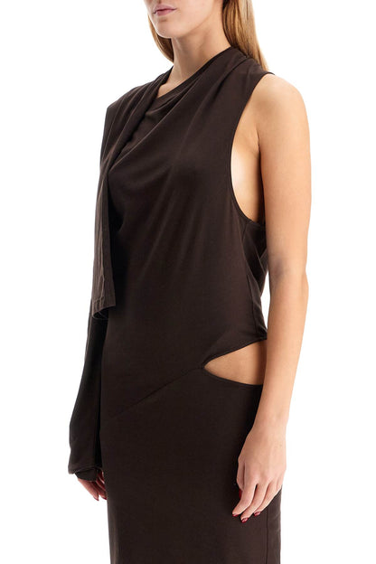 asymmetric cotton jersey dress in 9