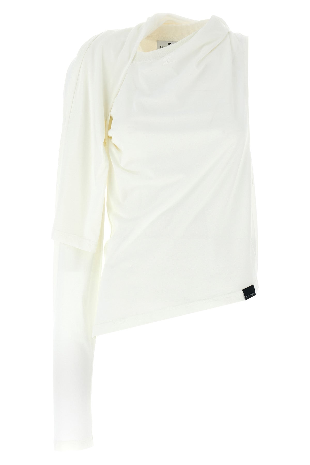 asymetrique off the shoulder cotton t-shirt