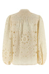 rhiannon blouse in embroidered and perforated cotton