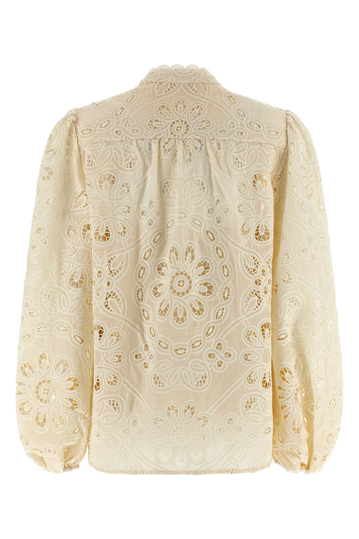 rhiannon blouse in embroidered and perforated cotton