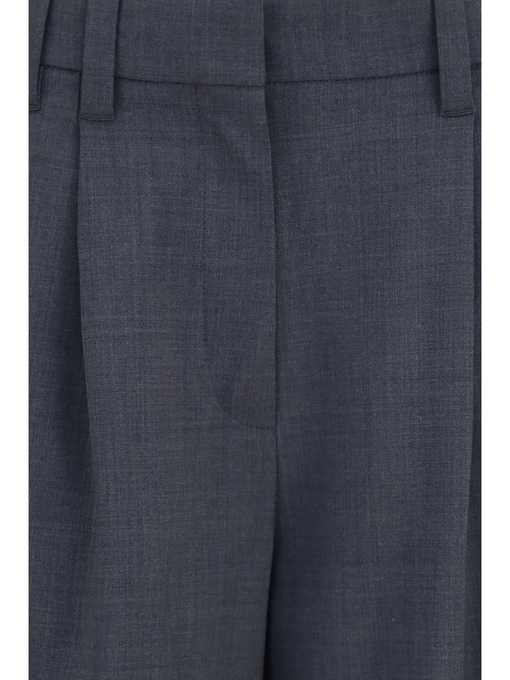 tropical wool tailored pants with monili detail