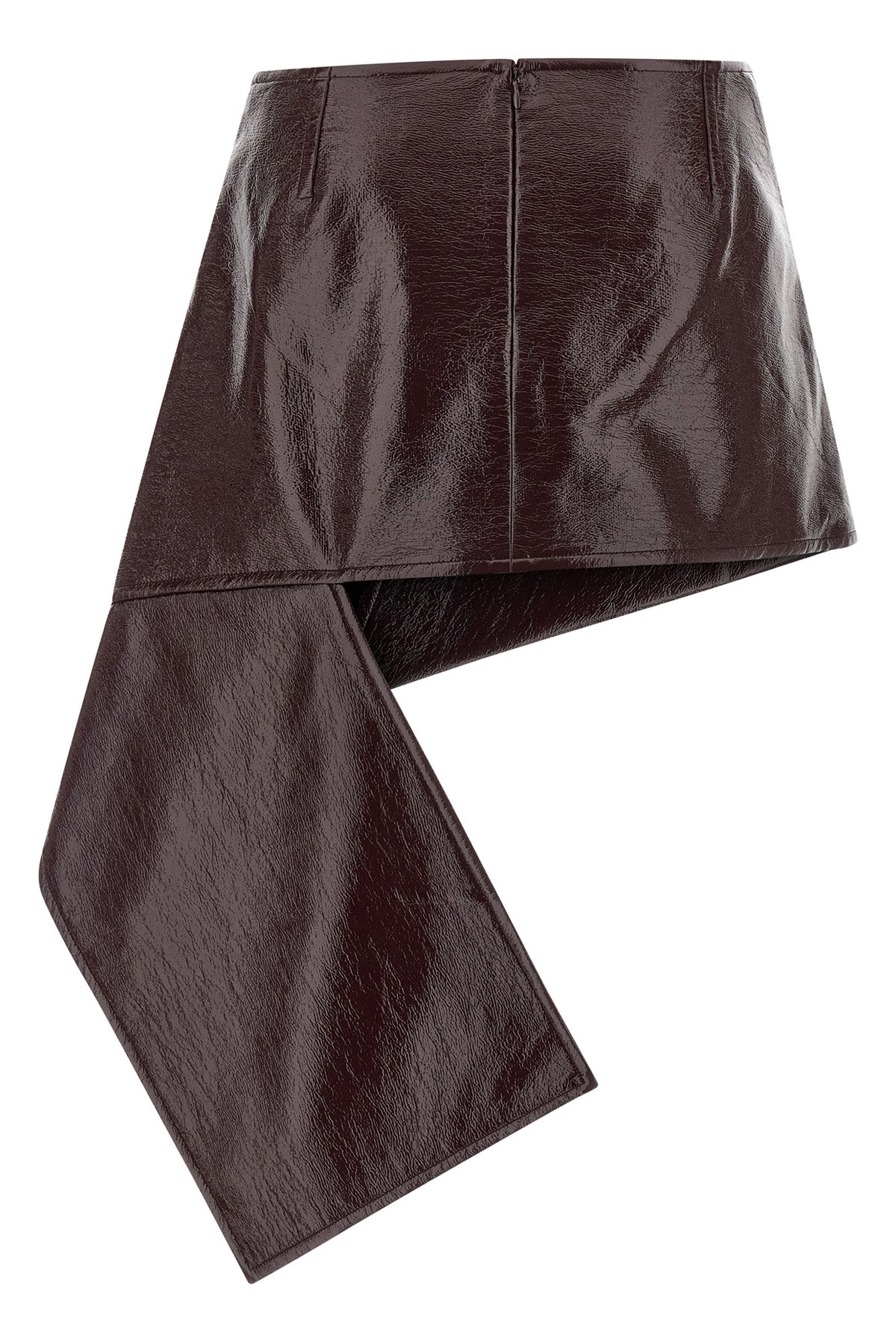 fold vinyl mini vinyl skirt