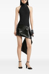 fold vinyl mini vinyl skirt