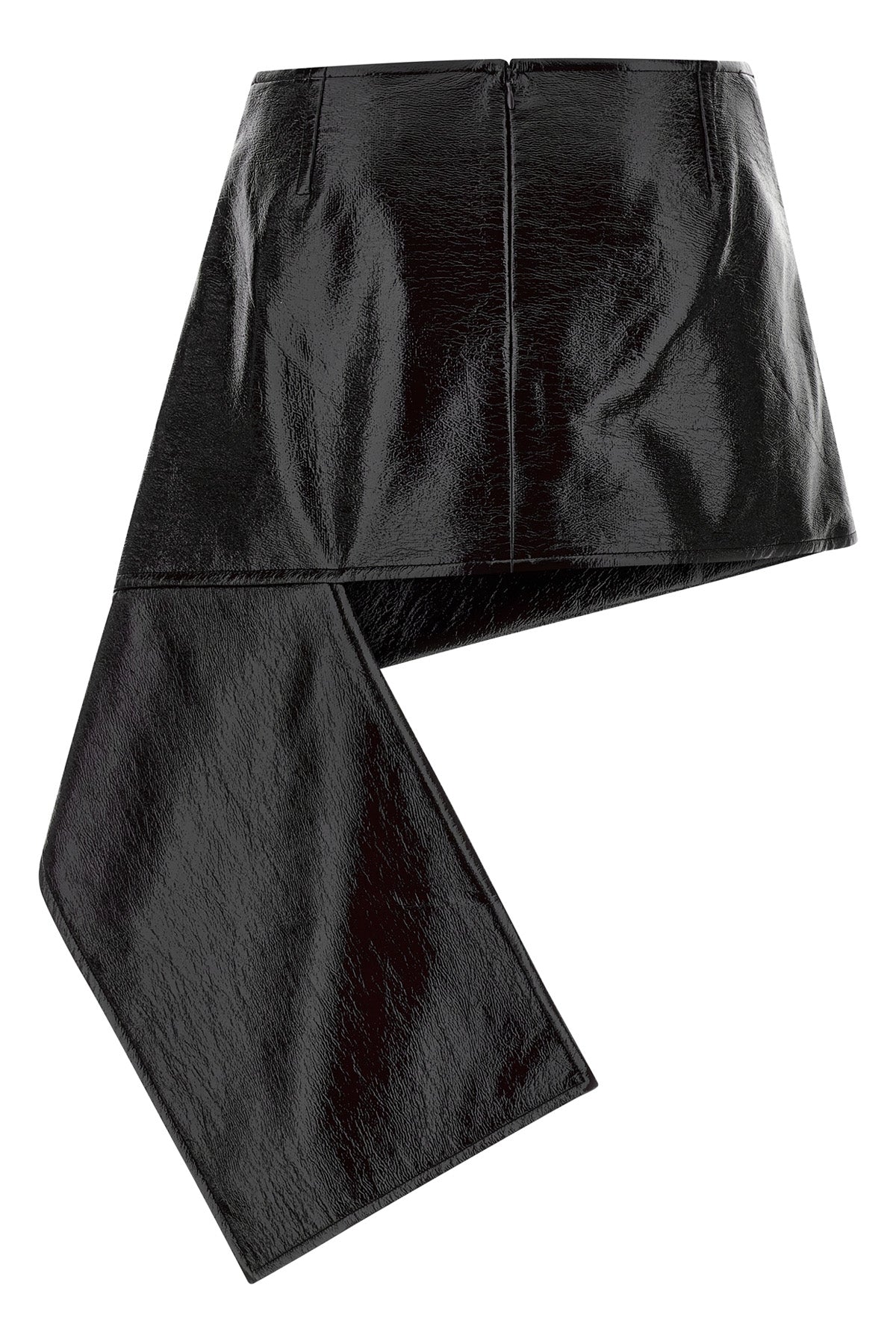 fold vinyl mini vinyl skirt