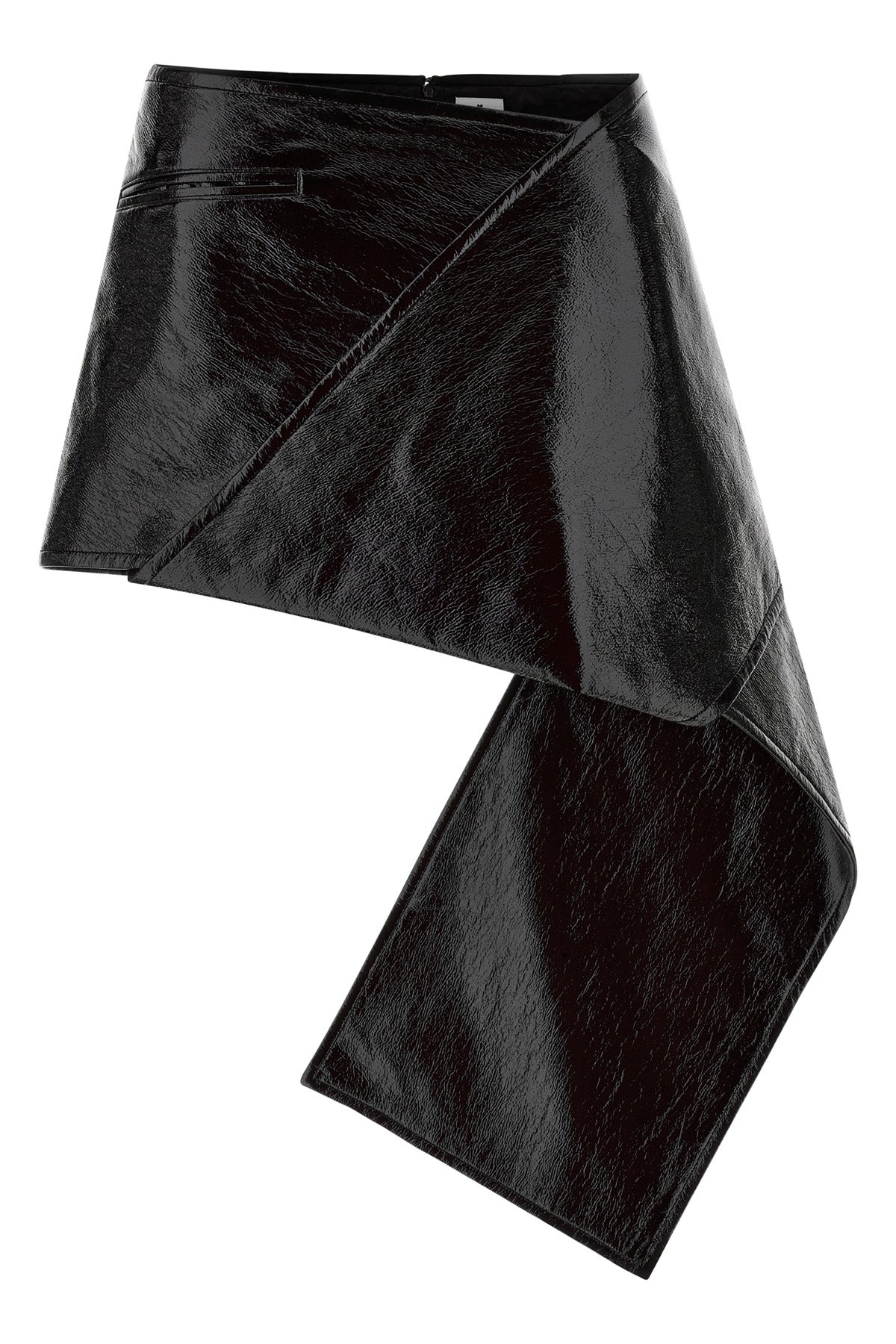 fold vinyl mini vinyl skirt