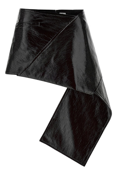 fold vinyl mini vinyl skirt