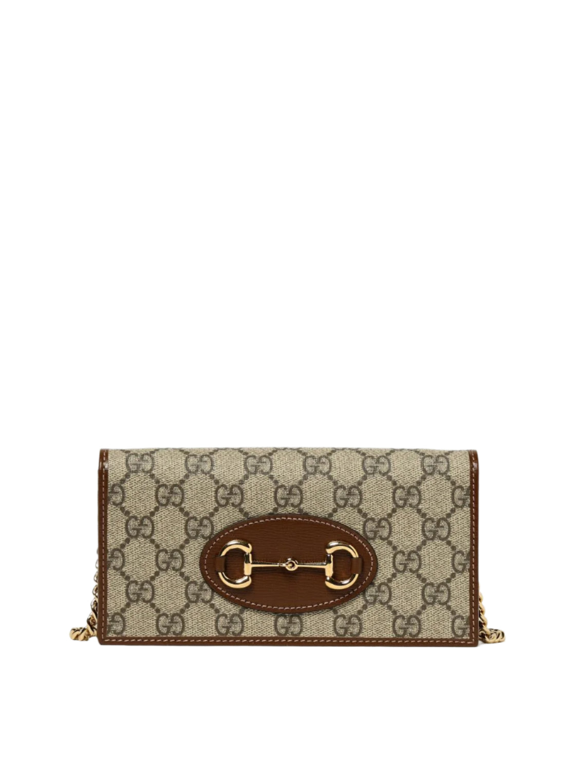 GUCCI Horsebit 1955 Chain Wallet – Brown